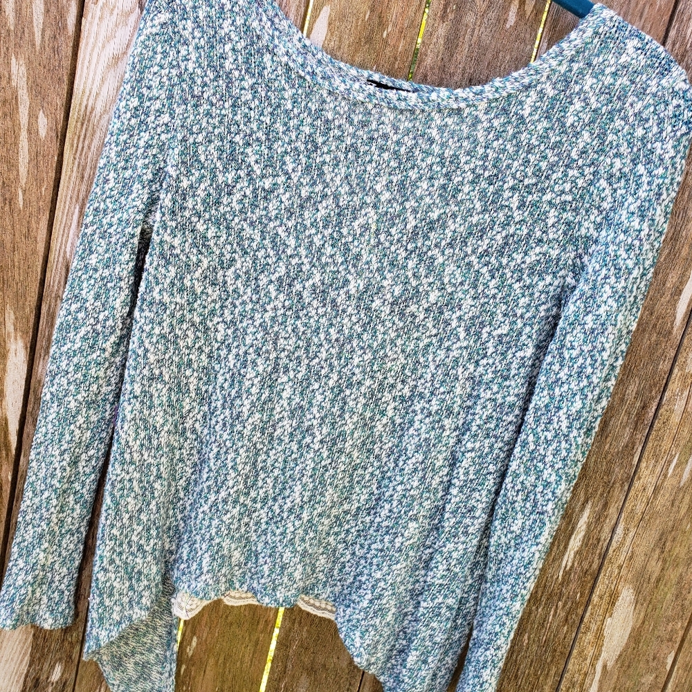 Jella Couture sweater w lace detail. Size small